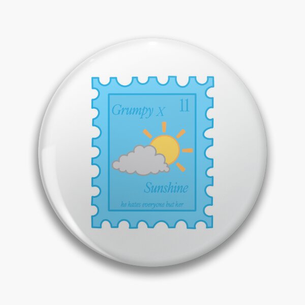 Item preview, Grumpy x Sunshine Booktok themed stamp designed and sold by evereads.