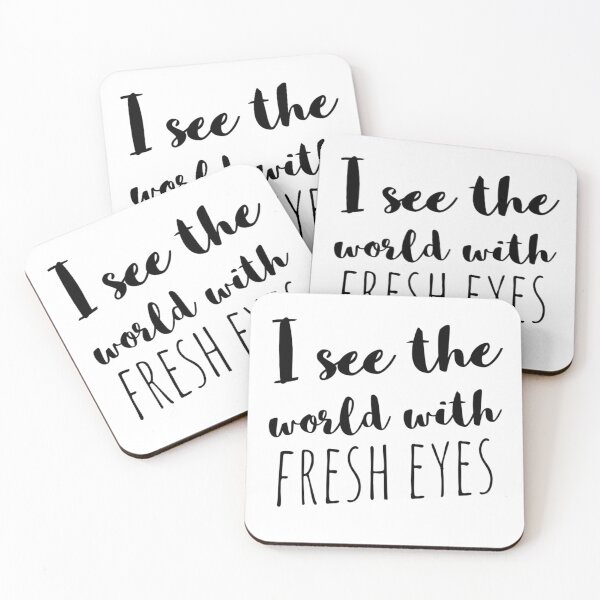 Item preview, I See the World with Fresh Eyes – Creative Perspective Affirmation – Inspiring Typography Art designed and sold by Camila  Ardila.