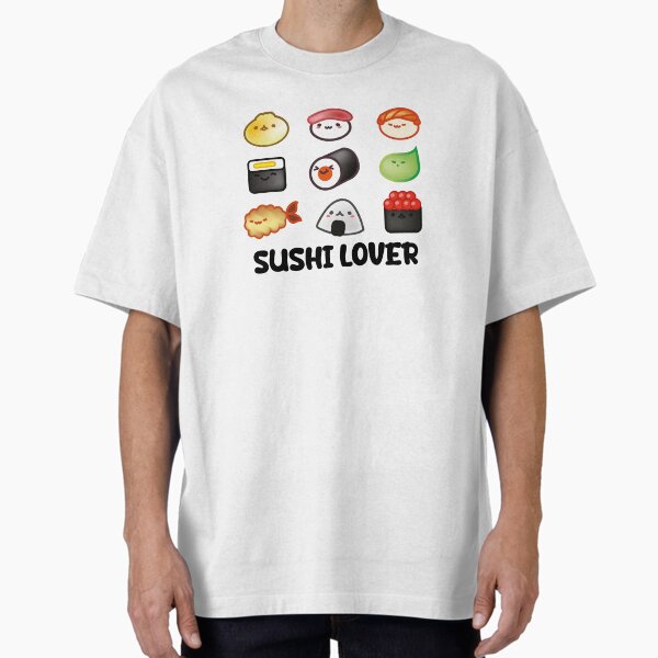 Sushi Lover - Kawaii Cute Chibi Sushi Oversized T-Shirt