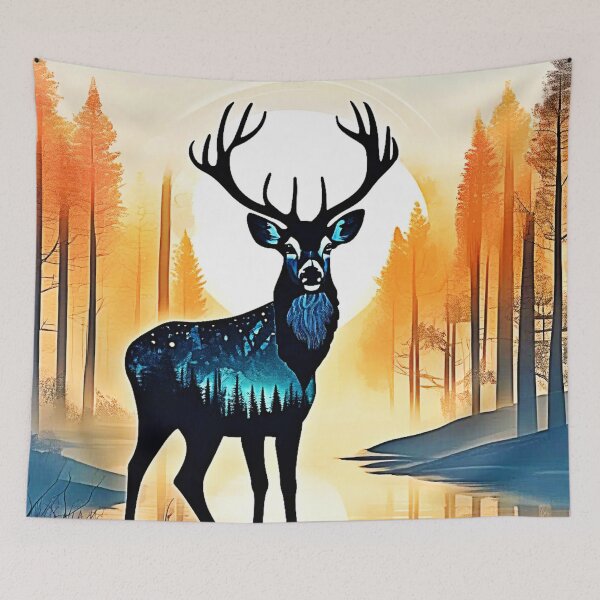 Item preview, Mystical Forest Deer designed and sold by Health And Fitness Posts e-Store.