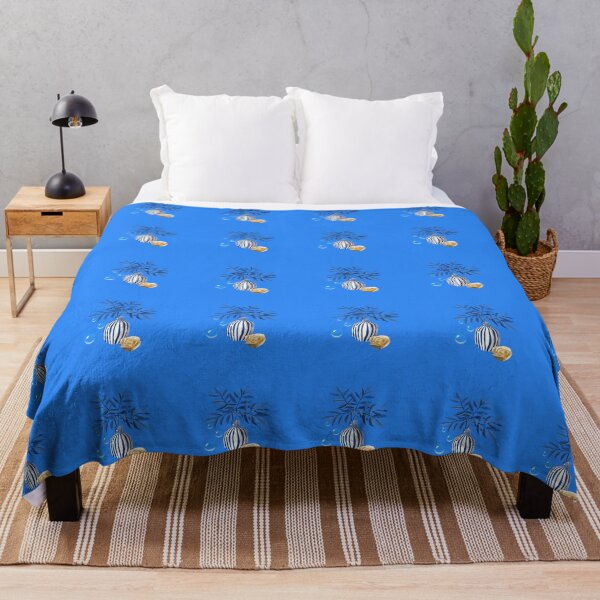 Item preview, Bluer than Blue Boho Collection - Gold Rose the Blue Leaves  designed and sold by Dailywalker22.
