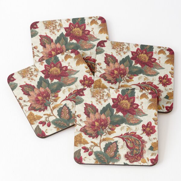Item preview, Fiery Paisley Red And Green Seamless Pattern designed and sold by GrinGalore.