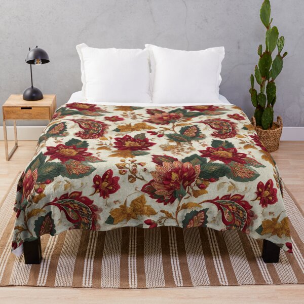 Item preview, Fiery Paisley Red And Green Seamless Pattern designed and sold by GrinGalore.
