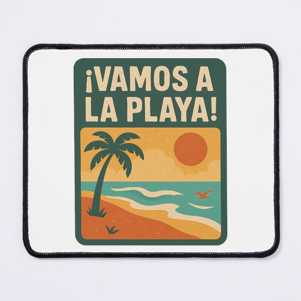 Item preview, Retro Beach Vacation Vibes Vamos a la Playa Tropical Scene designed and sold by k3rstman1.