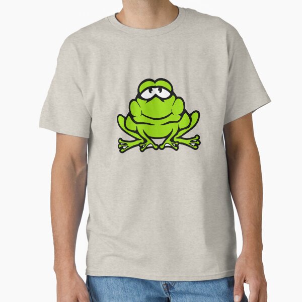 Item preview, Tired Frog Toad Cute Little Happy Smile Funny Comic designed and sold by shirt-o-mat.