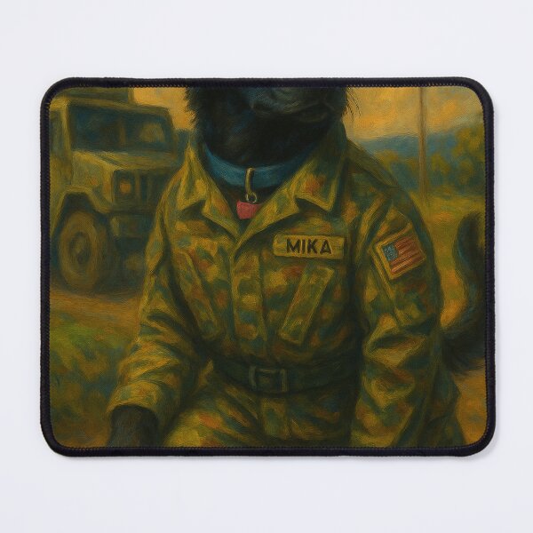 Item preview, Brave Army Dog - Mika Reporting for Duty designed and sold by Wag & Whimsy.