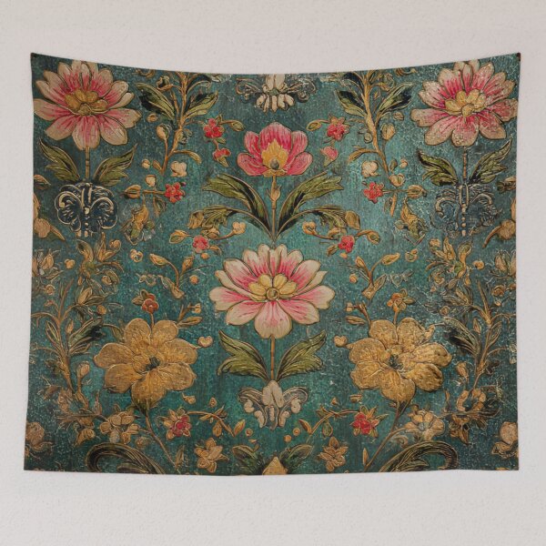 Item preview, Decoupage Vintage Turquoise Flowers Damask 1900 Victorian designed and sold by GrinGalore.