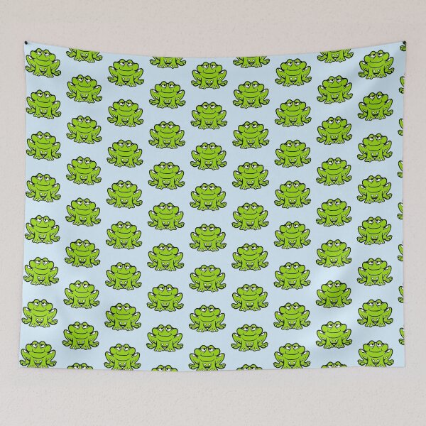 Item preview, Tired Frog Toad Cute Little Happy Smile Funny Comic designed and sold by shirt-o-mat.
