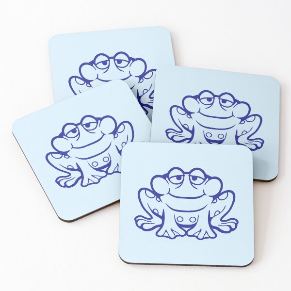 Item preview, Tired Frog Toad Cute Little Happy Smile Funny Comic designed and sold by shirt-o-mat.