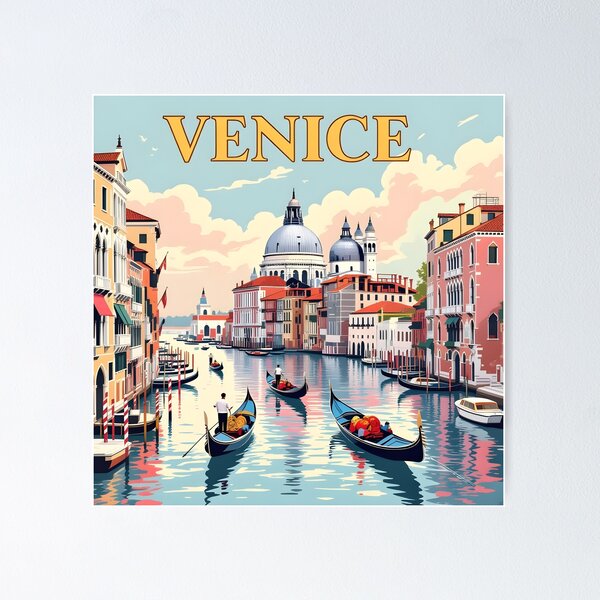 Item preview, Venice: Vintage-Style Painterly Travel Poster designed and sold by LSVart.