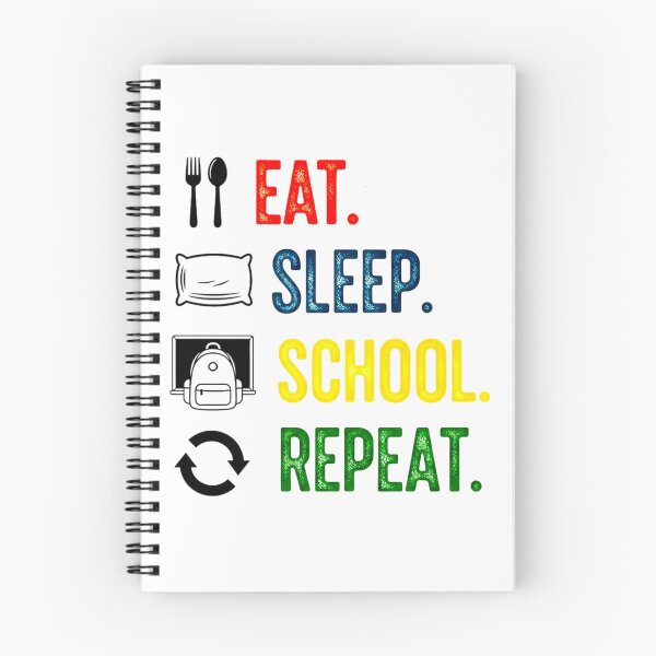 Item preview, Eat Sleep School Repeat, Funny, Student designed and sold by Teetreasure2.