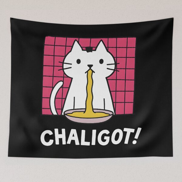 Item preview, Funny Cat Throwing Up Parody Chaligot Cartoon Meme  designed and sold by DrawHandArt.