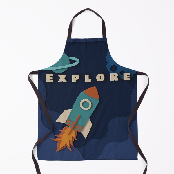 Item preview, Rocket Paper Cutout Space Illustration, kids bedroom gifts for him designed and sold by Pragatee.