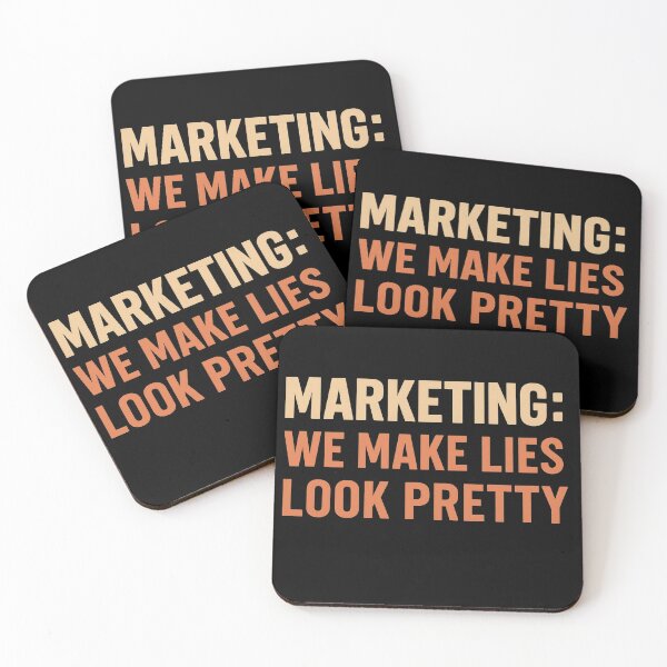 Item preview, Marketing: We Make Lies Look Pretty - Funny Retro Job Humor Design designed and sold by Work Life Tees.