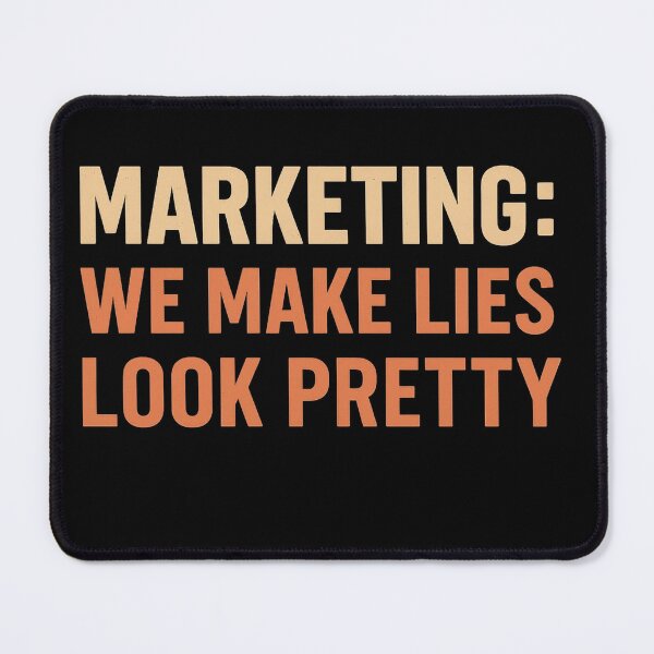 Item preview, Marketing: We Make Lies Look Pretty - Funny Retro Job Humor Design designed and sold by Work Life Tees.
