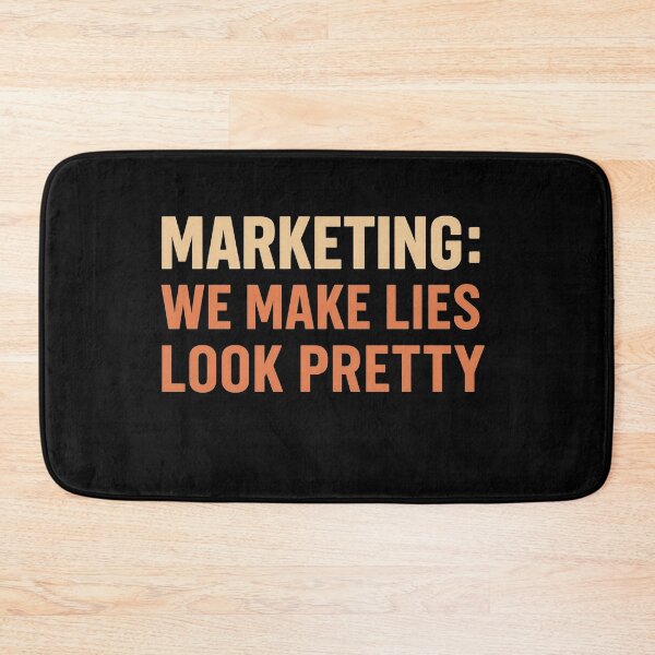 Item preview, Marketing: We Make Lies Look Pretty - Funny Retro Job Humor Design designed and sold by Work Life Tees.
