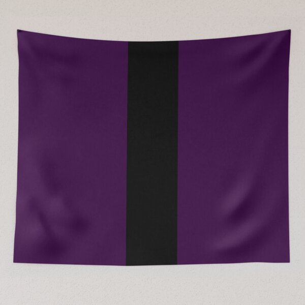 Item preview, Single Racing Stripe (Black - Deep Purple Background) designed and sold by Racing Stripes Only.