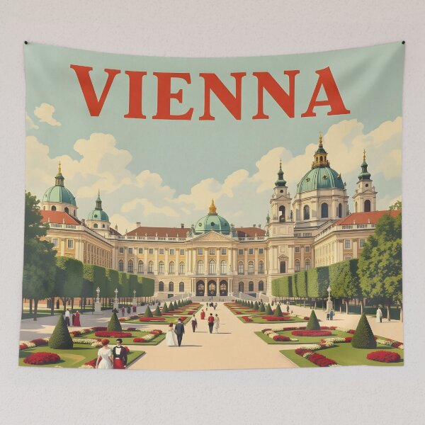 Item preview, Vienna Vintage-Style Painterly Travel Poster designed and sold by LSVart.