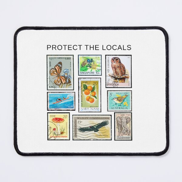 Item preview, Protect The Locals: Nature & Wildlife Conservation Stamp Art Dark Font designed and sold by Lenae Reeves.