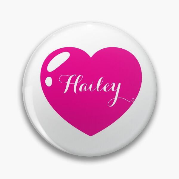 Item preview, Hailey Name with Pink Heart  designed and sold by Artbymonika.