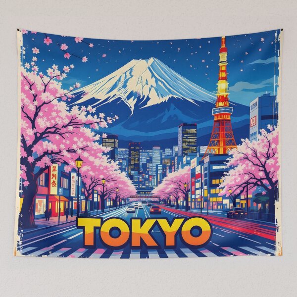 Item preview, Tokyo Vintage-Style Painterly Travel Poster designed and sold by LSVart.