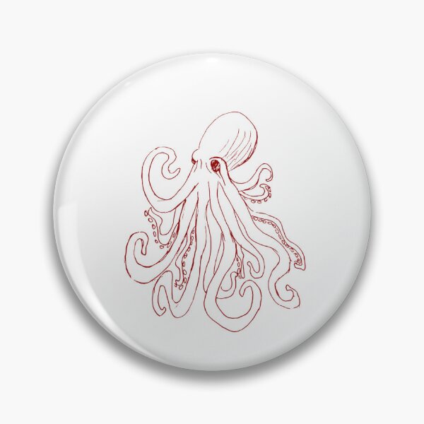 Item preview, Deep Red Giant Octopus Pirate Marine Creature  designed and sold by Bella-Bear.