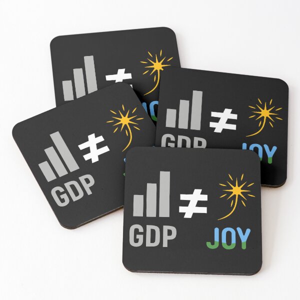 Item preview, GDP ≠ JOY: Degrowth, Anti-Capitalist, Ecopolitica designed and sold by Happy Puppy Print On Demand.