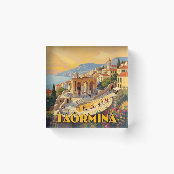 Item preview, Taormina: Vintage-Style Painterly Travel Poster designed and sold by LSVart.