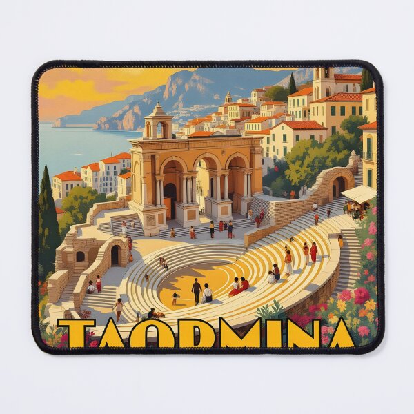 Item preview, Taormina: Vintage-Style Painterly Travel Poster designed and sold by LSVart.
