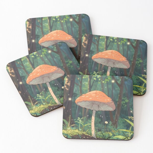 Item preview, Mushroom Forest Serene Nature Scene designed and sold by Ledsor.