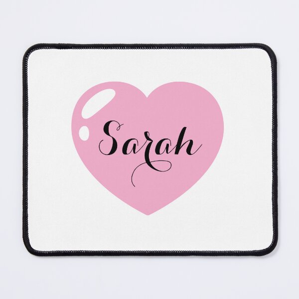 Item preview, Sarah Name with Pink Heart designed and sold by Monika Howarth.
