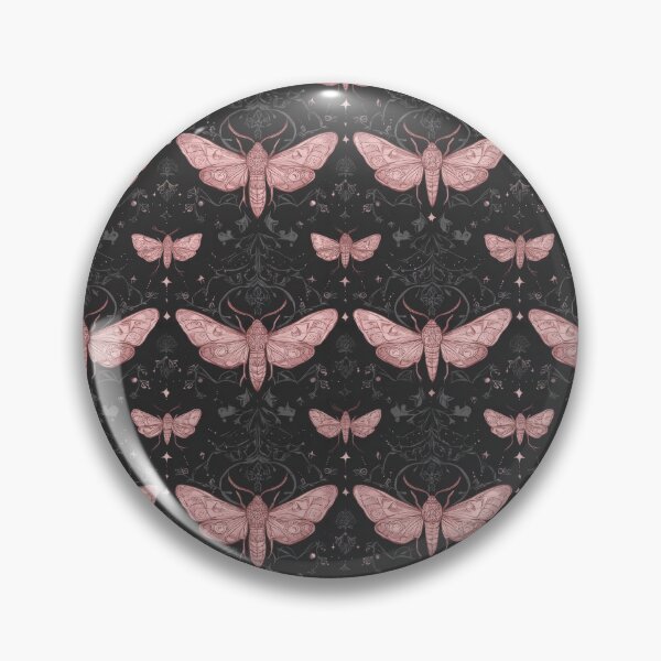 Item preview, Rose Gold Moths and Dark Gothic Ornament Seamless Pattern. designed and sold by RGShirtWorks.