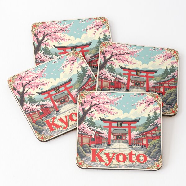 Item preview, Kyoto: Vintage-Style Painterly Travel Poster designed and sold by LSVart.