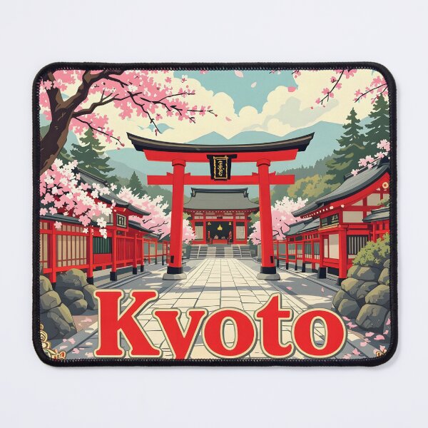 Item preview, Kyoto: Vintage-Style Painterly Travel Poster designed and sold by LSVart.