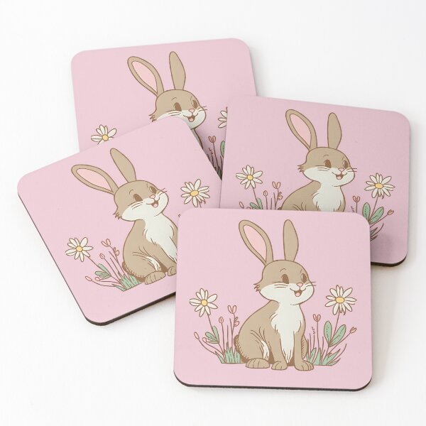 Item preview, Loplin a cute smiling rabbit designed and sold by WitInNuKicks.