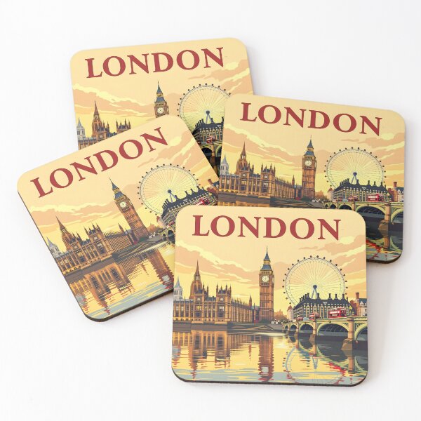 Item preview, London Vintage-Style Painterly Travel Poster designed and sold by LSVart.