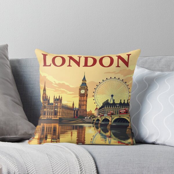 Item preview, London Vintage-Style Painterly Travel Poster designed and sold by LSVart.