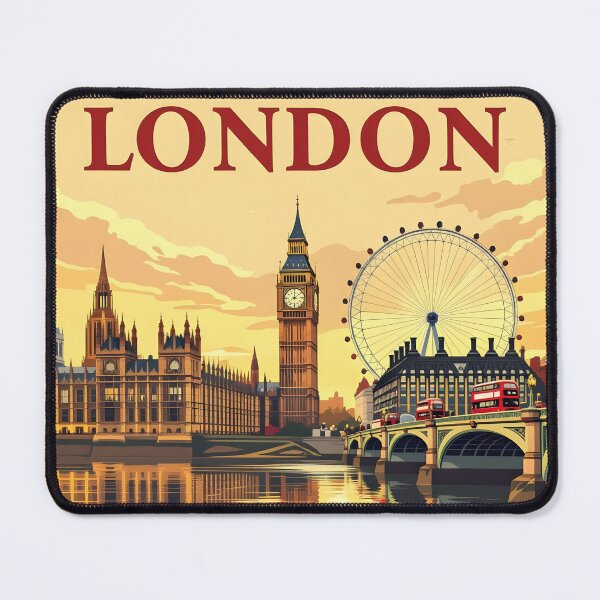 Item preview, London Vintage-Style Painterly Travel Poster designed and sold by LSVart.