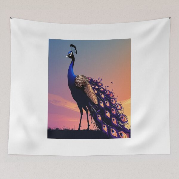 Item preview, Majestic Peacock Silhouette with Mehndi Patterns designed and sold by Max Store.