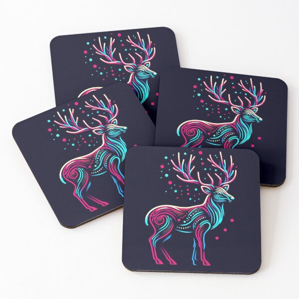 Item preview, Neon style colorful deer  designed and sold by Dogandesighn.