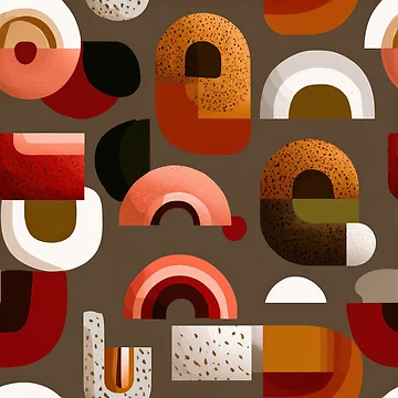 Artwork thumbnail, Earthy Geometric Abstract Pattern by ML-Media