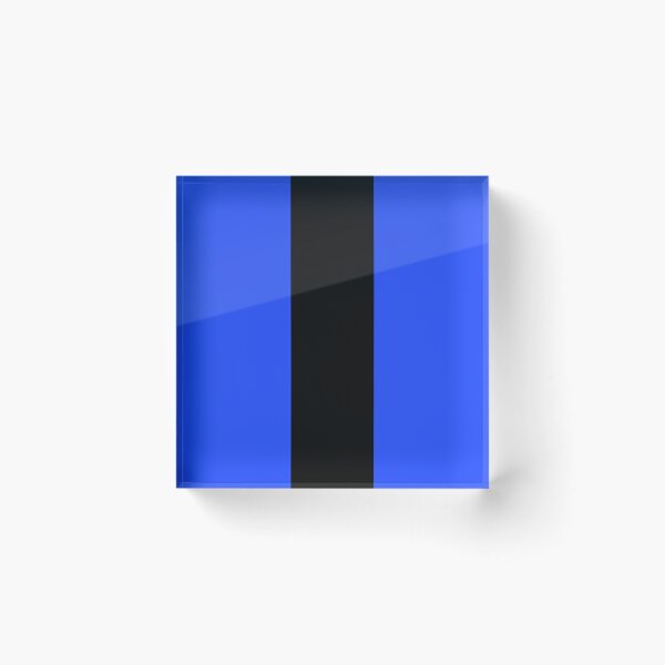 Item preview, Single Racing Stripe (Black - Neon Blue Background) designed and sold by Racing Stripes Only.