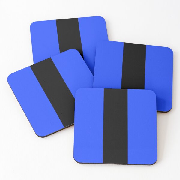 Item preview, Single Racing Stripe (Black - Neon Blue Background) designed and sold by Racing Stripes Only.