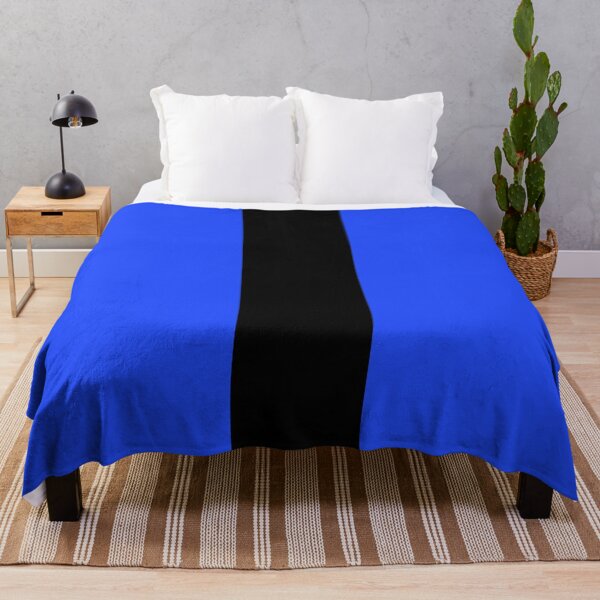 Item preview, Single Racing Stripe (Black - Neon Blue Background) designed and sold by Racing Stripes Only.