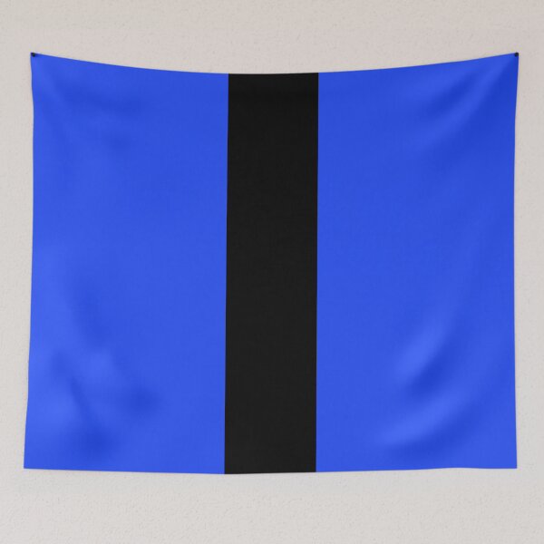 Item preview, Single Racing Stripe (Black - Neon Blue Background) designed and sold by Racing Stripes Only.