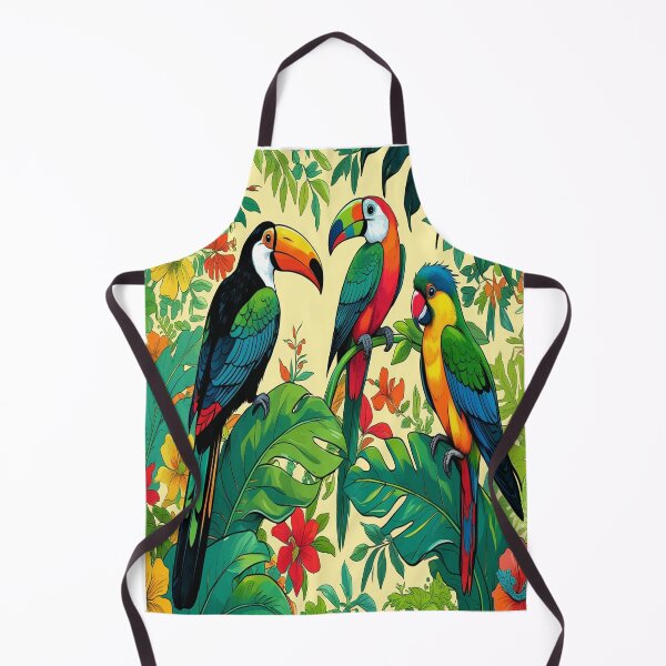 Item preview, Vibrant Tropical Birds on Lush Leaves designed and sold by Max Store.