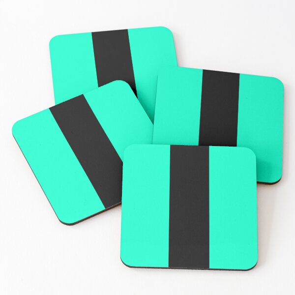 Item preview, Single Racing Stripe (Black - Bright Turquoise Background) designed and sold by Racing Stripes Only.