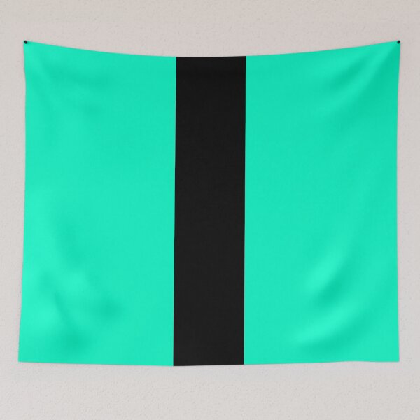 Item preview, Single Racing Stripe (Black - Bright Turquoise Background) designed and sold by Racing Stripes Only.