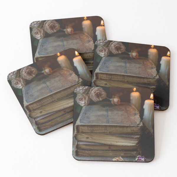 Item preview, Vintage Books, Roses & Candlelight Still Life designed and sold by AITuneSphere.