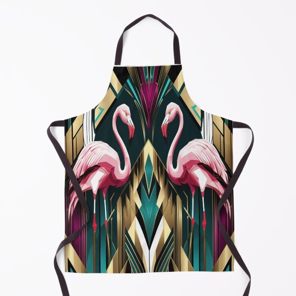 Artikelvorschau, Art Deco exotisches Vogelmuster in Gold und Blaugrün entworfen und verkauft von Max Store.